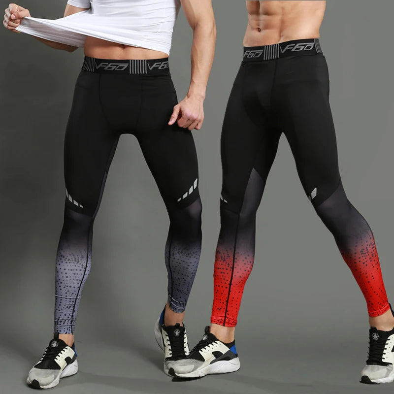 Calças de compressão para homens, secagem rápida, Fit Sportswear, Calças justas, Legging Fitness, Treinamento, Calças Jogging, Leggings de ginástica esportiva