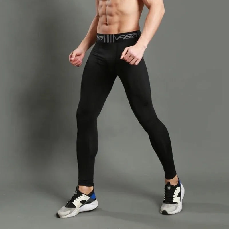 Calças de compressão para homens, secagem rápida, Fit Sportswear, Calças justas, Legging Fitness, Treinamento, Calças Jogging, Leggings de ginástica esportiva